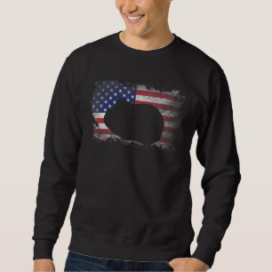 Moletom Guiné Pig American Flag Orud Usa Patriota Guiné