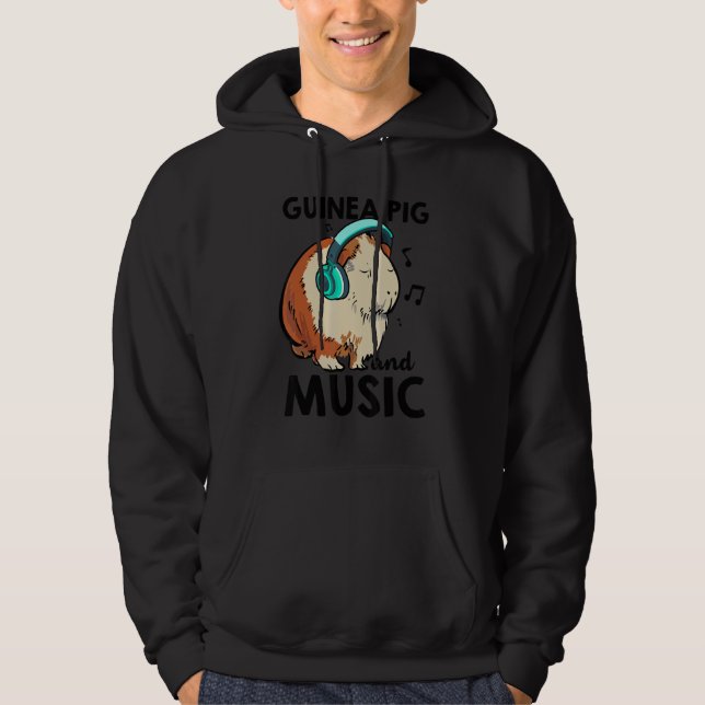 Moletom Guinea Pig And Music Animal Lover Pet Owner Guine  (Frente)
