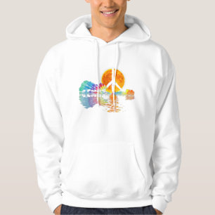 Moletom Guitar-lago Shadow Peace Love Guitar Hippie