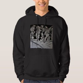MOLETOM GUITARRISTA ABSTRATO PRETO BRANCO