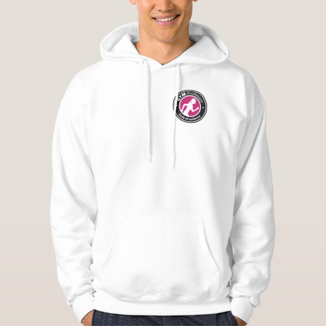 Moletom Gym flácido Hoody das senhoras (branco) (Frente)