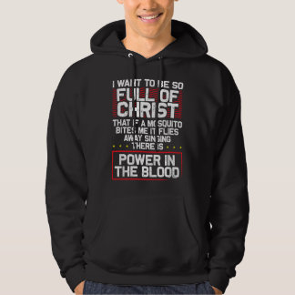 Moletom Há Poder No Sangue - Humor Religioso Cristão Engra