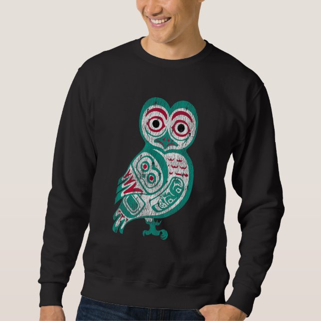 Moletom Haida Native American Owl Totem (Frente)
