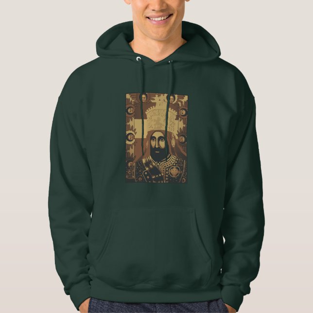Moletom Haile Selassie Jah Rastafari Modern Art Hoodie  (Frente)