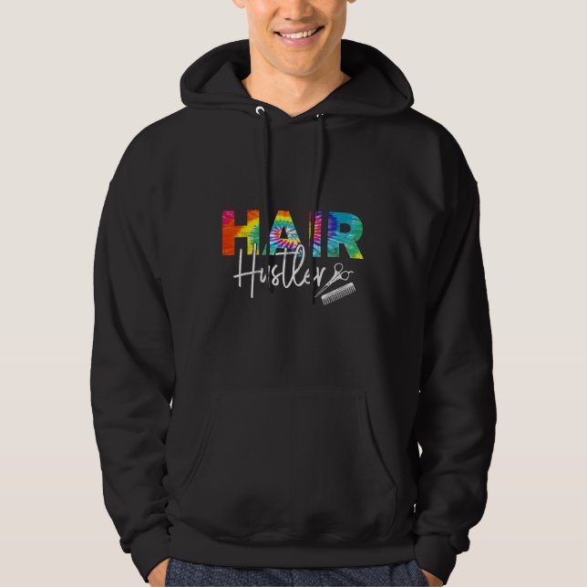 Moletom Hair Stylist Hairdresser Hair Hustler Tie Dye (Frente)