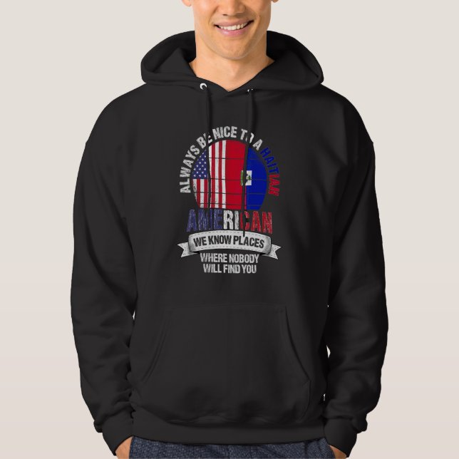 Moletom Haitiano Americano Nós Conhecemos Lugares Onde Fic (Frente)