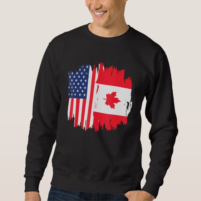 Moletom Half American Half Canadian Roots America Canada F (Frente)