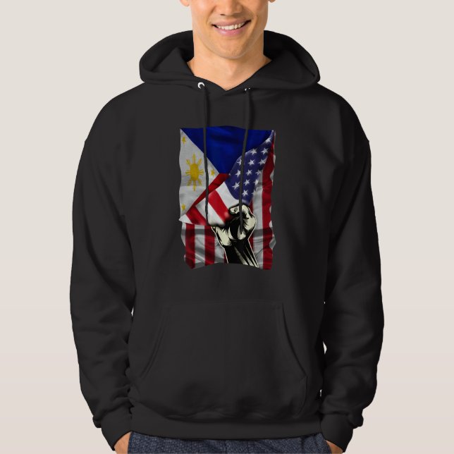 Moletom Half American Half Filipino ROOTS USA Flag Philipp (Frente)