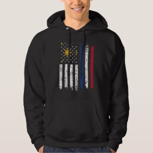Moletom Half Filipino Half American Flag Filipinas EUA
