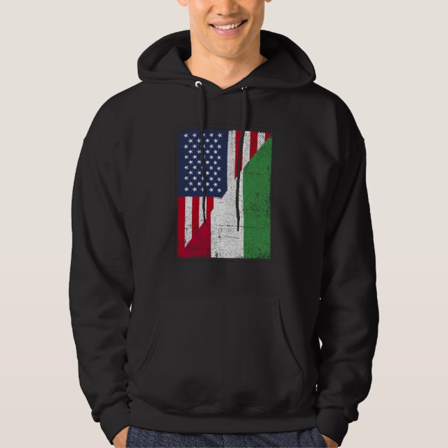 Moletom Half USA Flag Half Hungary Flag American Hungarian (Frente)