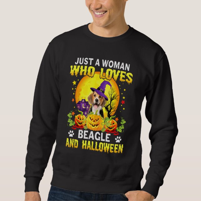 Moletom Halloween Beagle Dog Pumpkin Costume Para Homens (Frente)