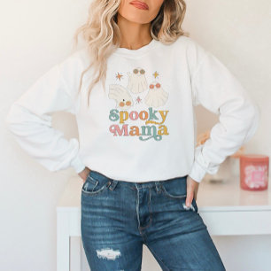 Moletom Halloween Cute Spooky Mama Retro Font