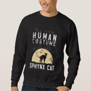 Moletom Halloween Humano Costume Sphynx Cat Creepy Horror