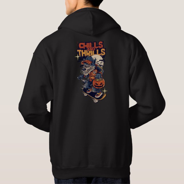Moletom Halloween, Monstro de Patinadores Hoodie (Verso)