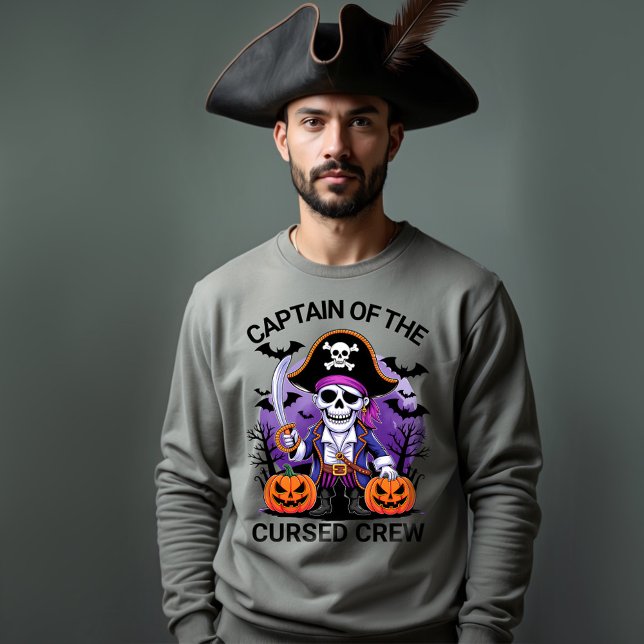 Moletom Halloween Pirate Captain of the Cursed Crew (Criador carregado)