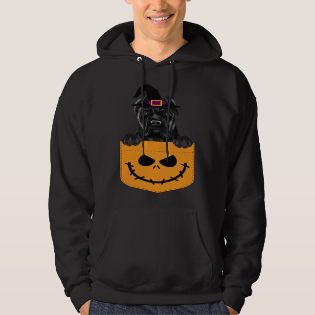 Moletom Halloween Pocket Cane Corso Scary Jack O Lantern (Frente)