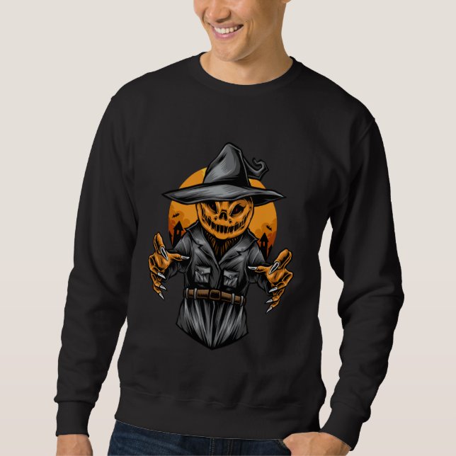 Moletom Halloween Scary Dancing Skeleton Pumpkin Happy Hal (Frente)