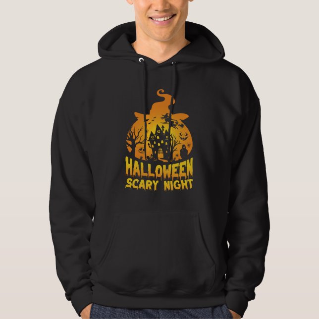 Moletom Halloween Scary Night Hauning House Design (Frente)