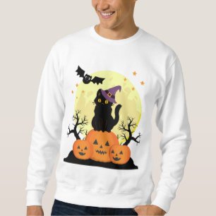 Moletom Halloween Spooky Cat Witch Jack-o-lanterns Men