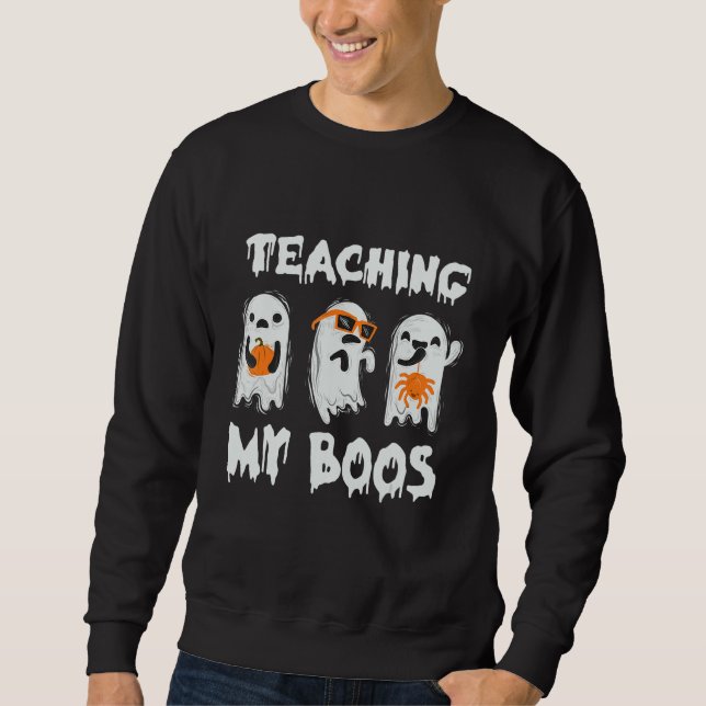 Moletom Halloween Teacher Halloween Day Teaching My Boos (Frente)