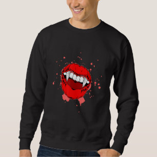 Moletom Halloween Vampie Teeth Halloween Fick Tre