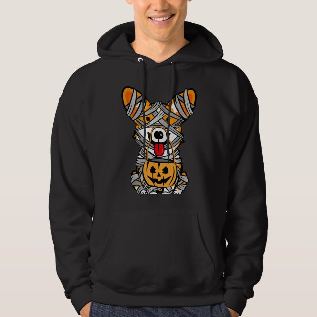 Moletom Halloween Welsh Corgi Mummy (Frente)
