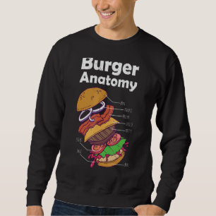 Moletom Hamburger Comida Gráfica Anatomia Cheeseburge