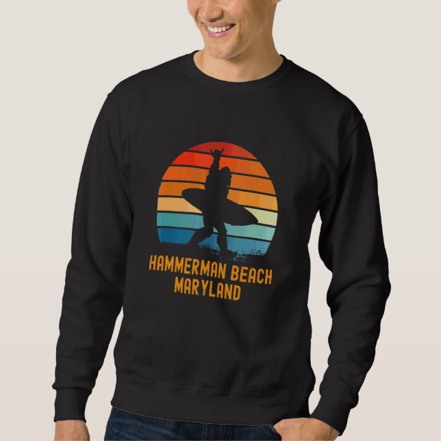 Moletom Hammerman Beach Maryland Sasquatch Souvenir (Frente)