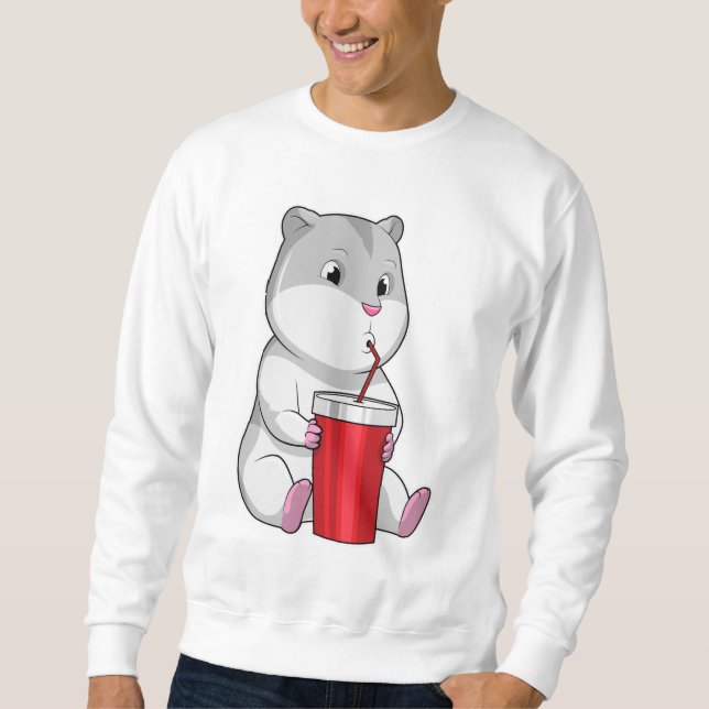 Moletom Hamster com caneca e canudo (Frente)