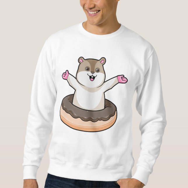 Moletom Hamster com Rosquinha de Chocolate (Frente)