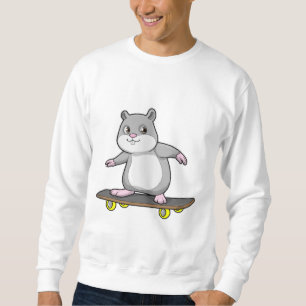 Moletom Hamster como Patinador com skate