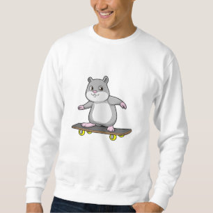Moletom Hamster como Patinador com skate