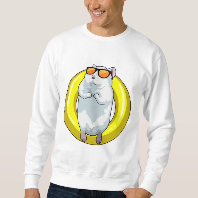 Moletom Hamster em Nadar com anel de Natação (Frente)