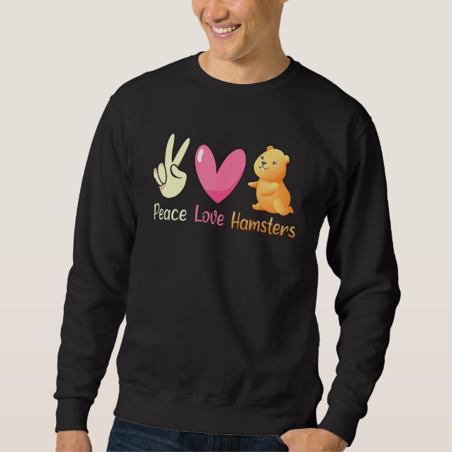 Moletom Hamsters Cute Hamster do Amor pela Paz (Frente)