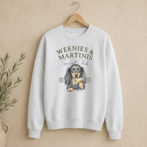 Hand Drawn Weenies e Martinis Dachshund