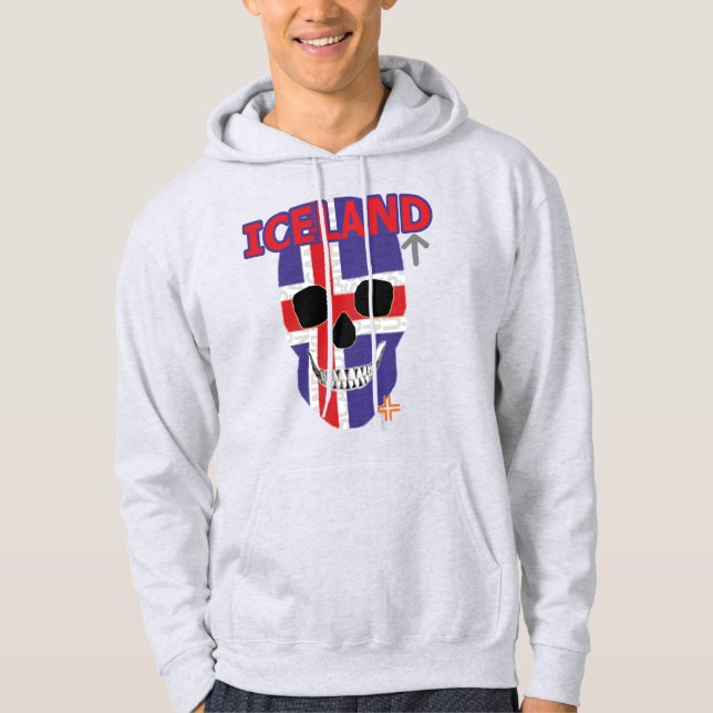 Moletom HANDSKULL Islândia, Camisola-magra B2 (Frente)