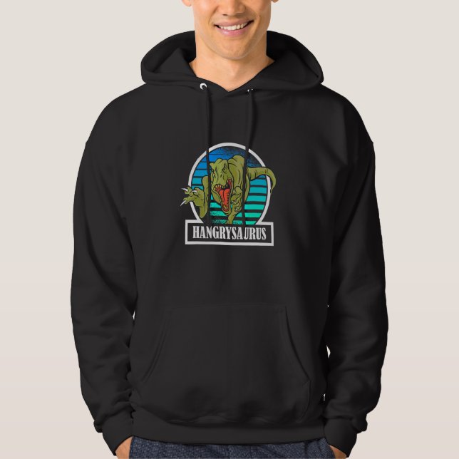 Moletom Hangrysaurus Sentimento de Fome Faz Você um Dinoss (Frente)