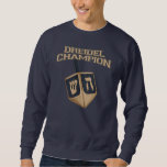 Moletom Hanukkah Funny Dreidel Champion Festivo<br><div class="desc">Celebre Chanucá com orgulho e humor enquanto se reúne com toda a família. Este design gráfico do festival faz um presente perfeito para os feriados. Seja para seu vizinho,  família,  marido,  tio ou namorado</div>