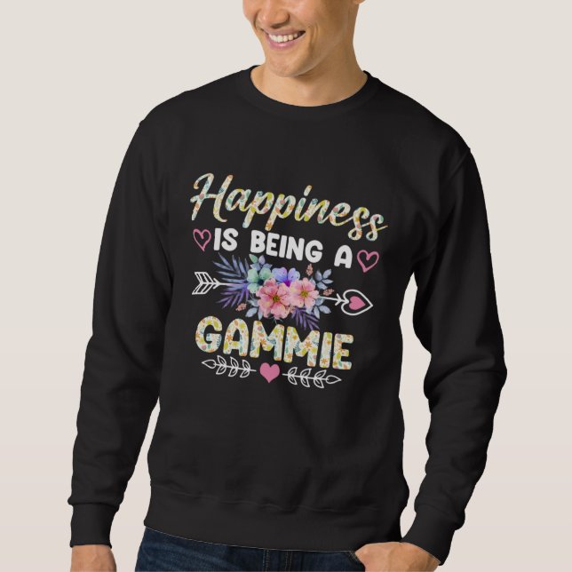 Moletom Happiness Is Being A Gammie   Grandma Mother s Day (Frente)