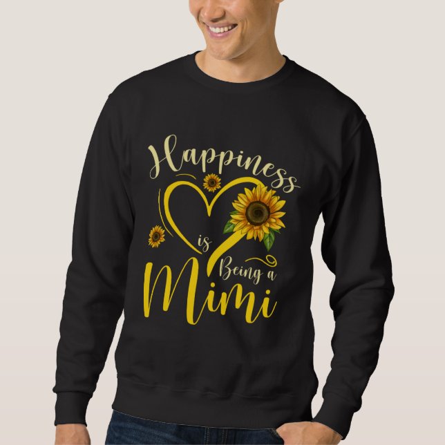 Moletom Happiness Is Being A Mimi Sunflower Mother's Day W (Frente)