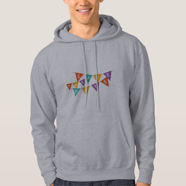 Moletom "Happy Birthday" Colorful Bunting Flags Men's Grap (Frente)