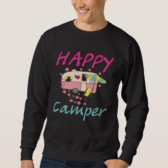 Moletom Happy Camper Camping  Couple Camp Vacation (Frente)