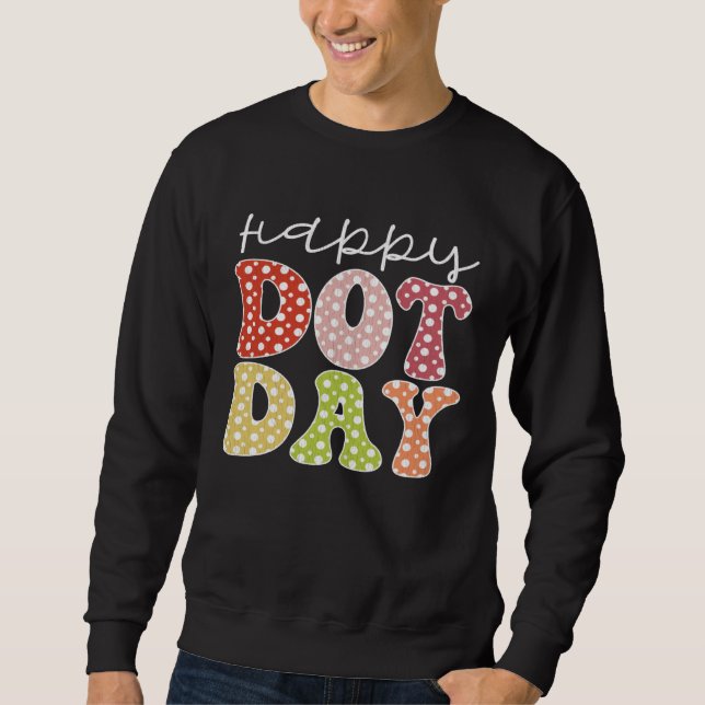 Moletom Happy Dot Day, Colorful Pastel International Dot D (Frente)
