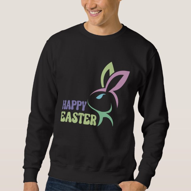 Moletom Happy Easter Bunny Easter Day Men Women Kids (Frente)