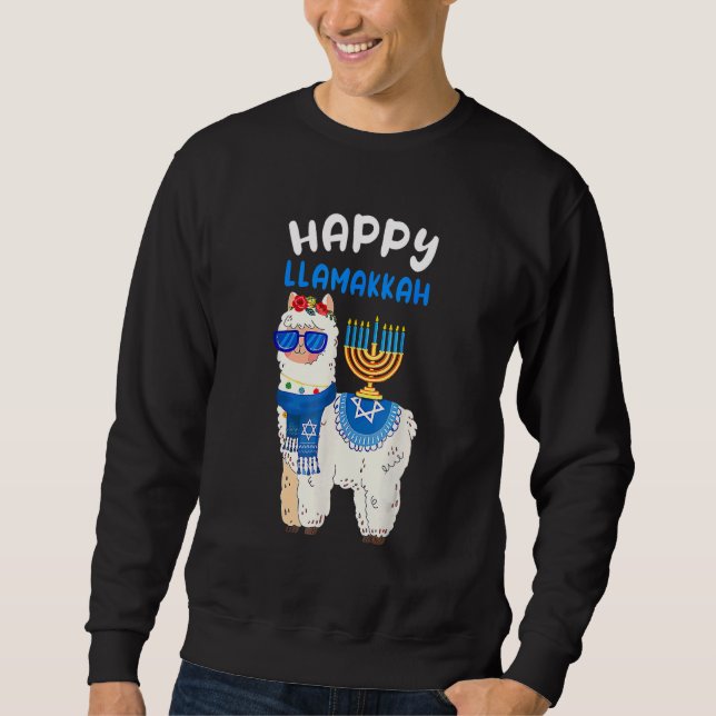 Moletom Happy Llamakkah Hanukkah Llama Chanukah Alpaca Wom (Frente)