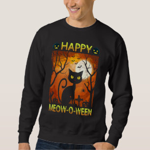 Moletom Happy Meow O N Halloween Costume Black Cat Assusta