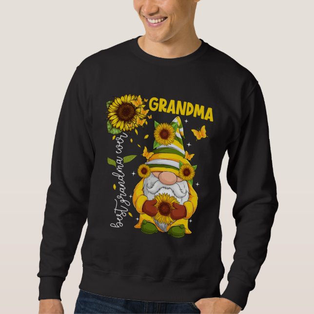 Moletom Happy Mother s Day Grandma Sunflower Mom Gnome Mam (Frente)