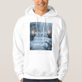 Moletom happy new year winter scene hoodie