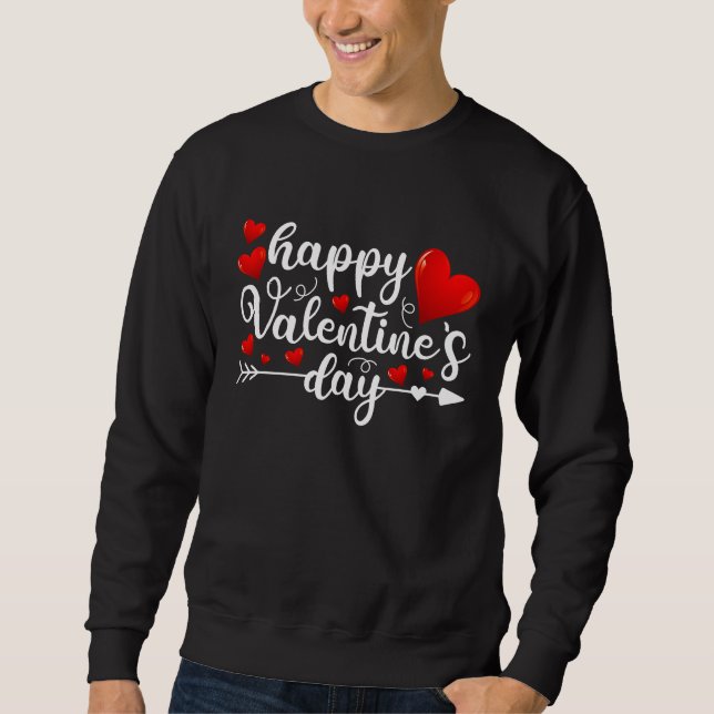 Moletom Happy Valentines Day Valentine Heart Shape  For He (Frente)
