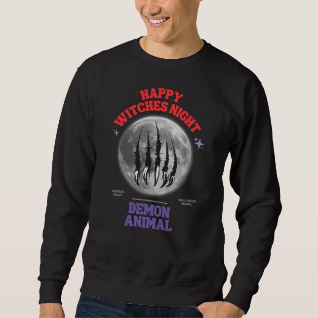 Moletom happy witches night demon animal (Frente)